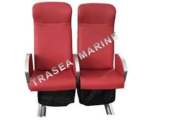 Marine seats type TRA-03 with red vinyl cover