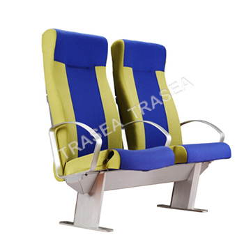 Passenger boat seats for ferry interior,TRASEA produce the seats and chairs into various passenger arrangement. aluminum frame with high quality foam and flame retardant upholstery